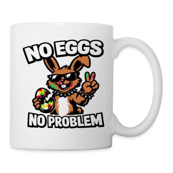 Funny Easter Bunny – No Eggs No Problem - Tasse - Weiß - Rechts