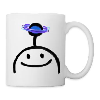 Neon-Kosmosring um blauen Orb - Tasse - Weiß - Rechts