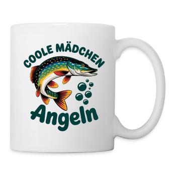 Cool Girl Fishing - Mug - white - Right
