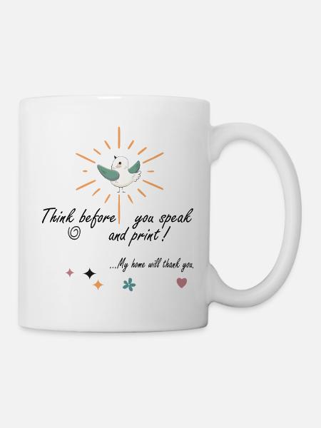 Think - Tasse - Weiß