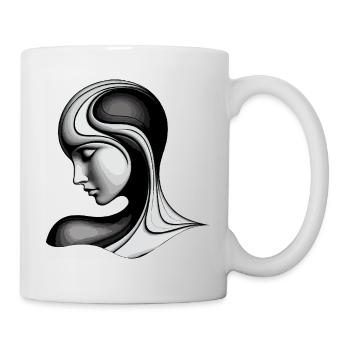 Stylized Woman Silhouette - Mug - white - Right