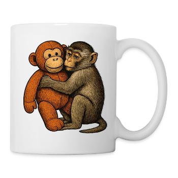 Monkey Hug: Monkey Friendship - Mug - white - Right