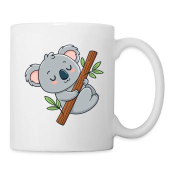 Koala câlin sur branche - Mug blanc - blanc - Droite