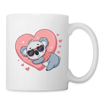 Koala Heart on Pink Background - Mug - white - Right
