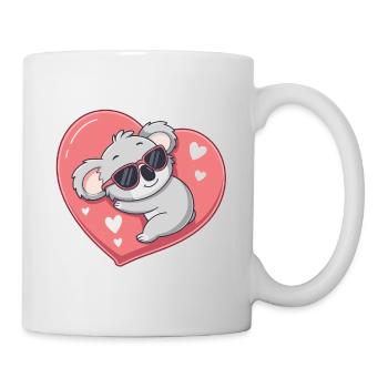 Solar-Koala auf Pink Heart - Tasse - Weiß - Rechts