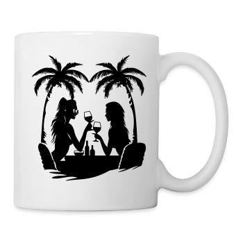 Girls Holiday Palm Trees Women - Mug - white - Right