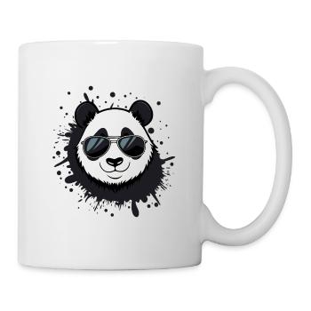 Panda-Brille spritzt - Tasse - Weiß - Rechts