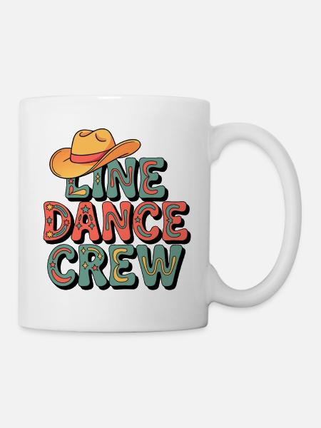 Line Dance Crew Retro - Tasse - Weiß