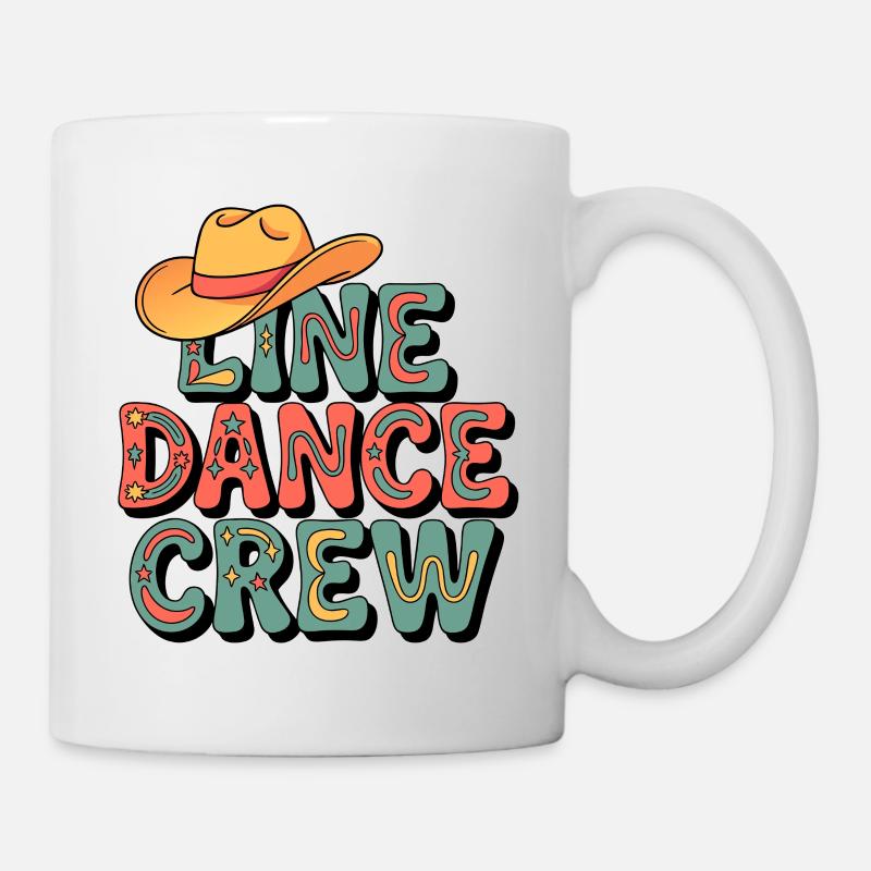 Line Dance Crew Retro - Tasse - Weiß