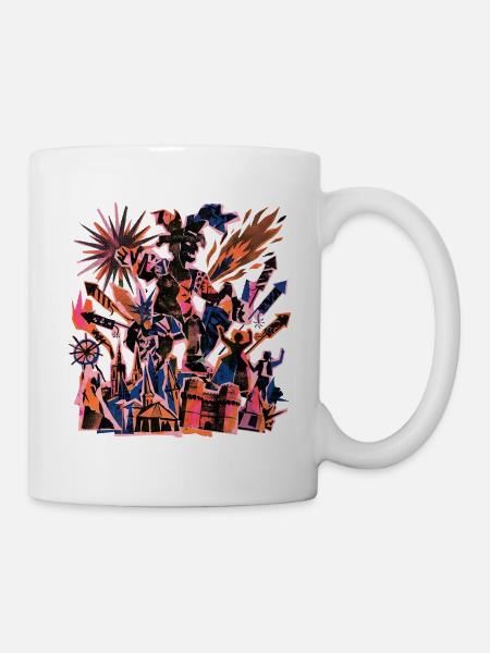 Fallas De Valencia Risographie - Tasse - Weiß