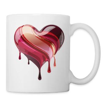 Flowing Heart Pink Red - Mug - white - Right