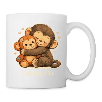 Anxious Monkey Emotional Support - Mug - white - Right
