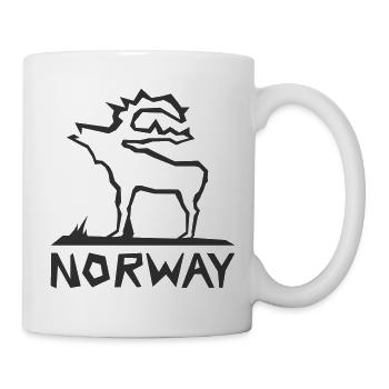 Moose Norway Scandinavia Illustration - Mug - white - Right
