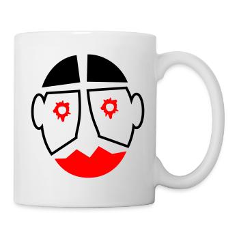 Motif du masque de clown du Carnaval d’Halloween - Mug blanc - blanc - Droite