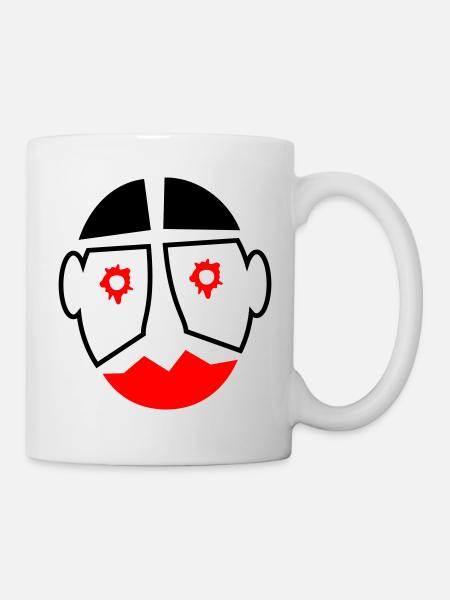 Halloween Fasching Clown Maske Motiv - Tasse - Weiß