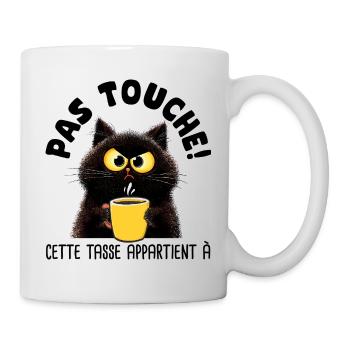 Personalisierte Tasse – Keine Berührung – Lustige Tasse – Humor-Tasse - Tasse - Weiß - Rechts