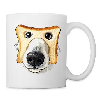 Lustiges Hunde Toast Cartoon - Tasse - Weiß - Rechts