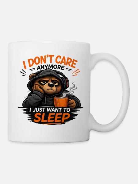 Grumpy Bear Schlaf-Tee Design - Tasse - Weiß