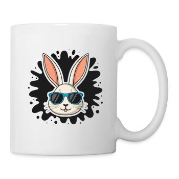 Rabbit Swag Blaue Brille - Tasse - Weiß - Rechts