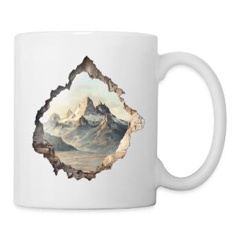 Gebirge Berge Wandern - Tasse - Weiß - Rechts