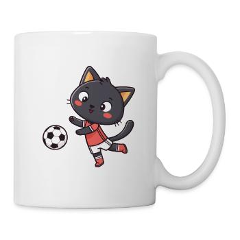 Cartoonized Football Cat - Mug - white - Right