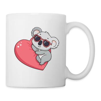 Koala Coeur Lunettes Kawaii - Mug blanc - blanc - Droite