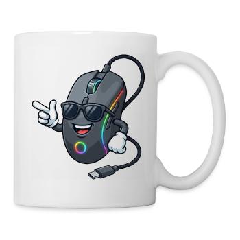 RGB Gaming Maus-Maskottchen - Tasse - Weiß - Rechts