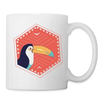 Roter Tukan - Tasse - Weiß - Rechts