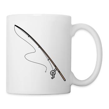 Angelrute angeln icon - Tasse - Weiß - Rechts