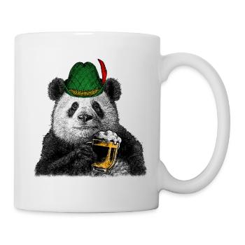 Graphique du Bavarian Beer Fest Panda Bear Alpine Hat - Mug blanc - blanc - Droite