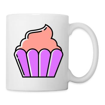 Muffin cupcake - Tasse - Weiß - Rechts