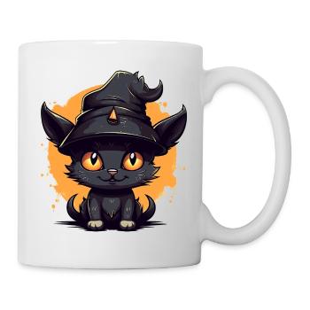 Witch cat in Halloween look - cat - Mug - white - Right