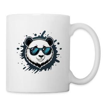 Panda Blue Graffiti Glasses - Mug - white - Right