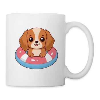 Kawaii puppy on pastel buoy - Mug - white - Right