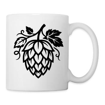 Hopfen Symbol Brauerei - Tasse - Weiß - Rechts