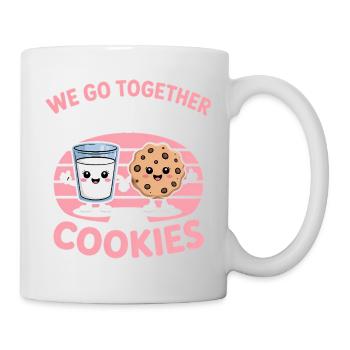 Milk and Cookies Best Friends Kawaii Design - Mug blanc - blanc - Droite