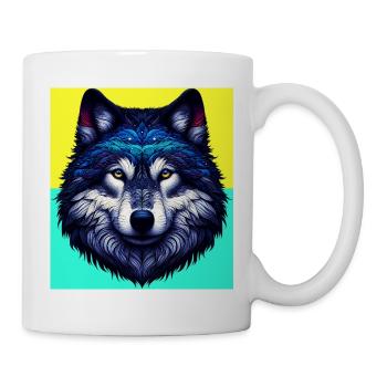 Wolf - Tasse - Weiß - Rechts