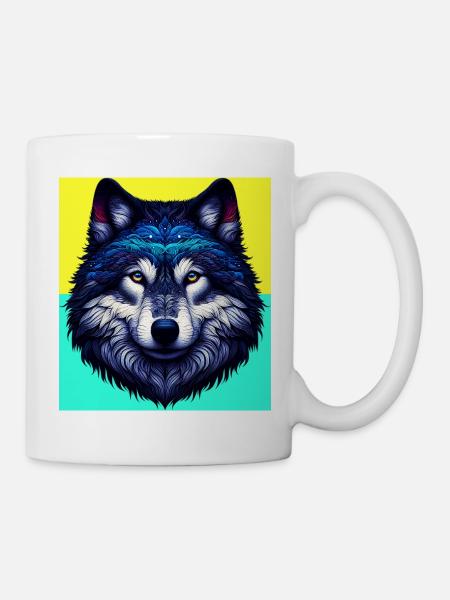 Wolf - Tasse - Weiß