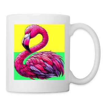 Flamant - Mug blanc - blanc - Droite