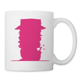 Snail Stack of Books Flat Icon - Mug - white - Right