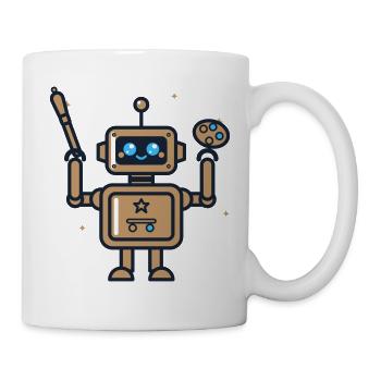 Cosmic Robot Artist Palette - Mug - white - Right