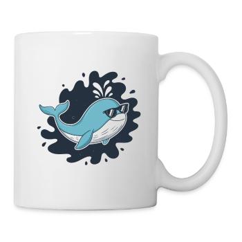 Blauwal-Sonnenbrille - Tasse - Weiß - Rechts