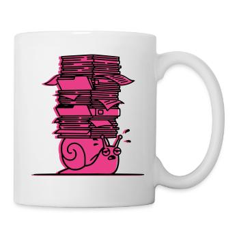 Schnecke Bücher Lernen Comic - Tasse - Weiß - Rechts