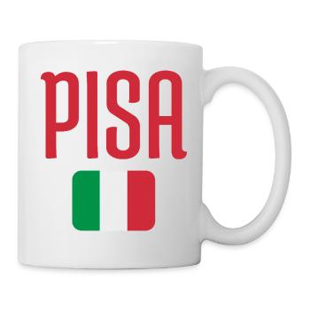 Drapeau italien de Pise - Mug blanc - blanc - Droite