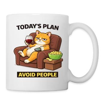 Today's Plan Avoid People Cat - Mug - white - Right