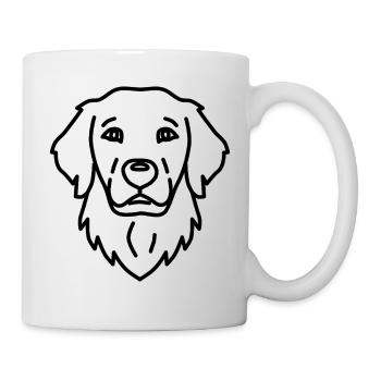 Kopf Golden Retriever - Tasse - Weiß - Rechts