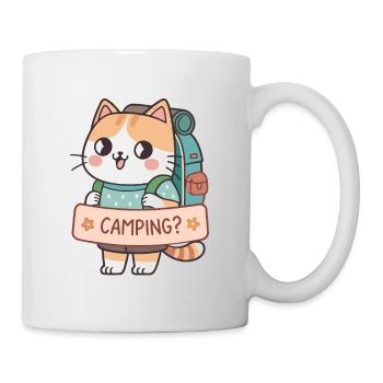 Kawaii Camper Cat - Mug - white - Right
