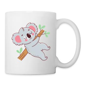 Koala câlin sur branche - Mug blanc - blanc - Droite