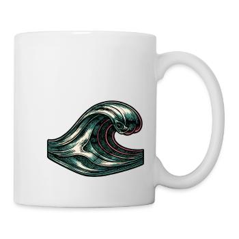 Océan Retro Wave japonais - Mug blanc - blanc - Droite