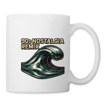 90s Nostalgia Retro Wave Vaporwave - Mug - white - Right